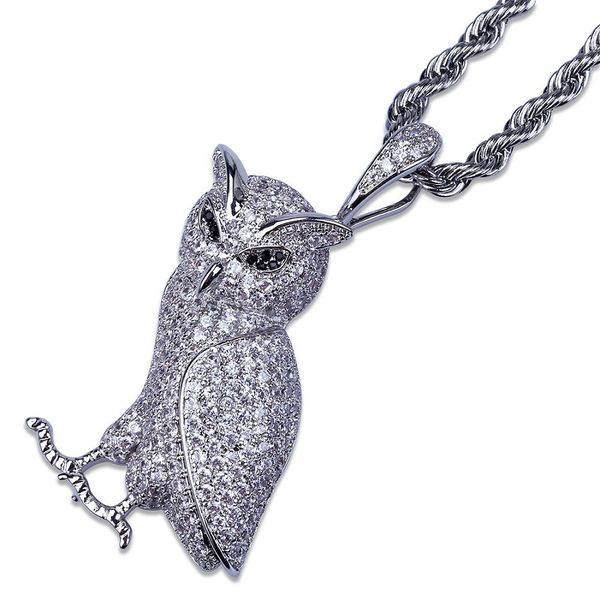 fashion men 18k gold plated silver chain owl pendants necklace designer iced out rhinestone hip hop rap rock jewelry necklaces for men gift
fashion men 18k gold plated silver chain owl pendants necklace designer iced out rhinestone hip hop rap rock jewelry necklaces for men gift