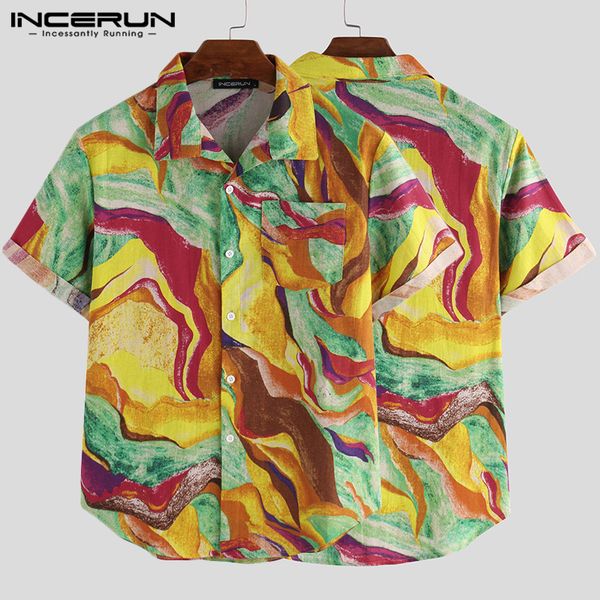 incerun fashion men retro abstract colourful printed lapel shirts street joker cotton short sleeve mens casual hawaiian blouse, White;black
incerun fashion men retro abstract colourful printed lapel shirts street joker cotton short sleeve mens casual hawaiian blouse, White;black