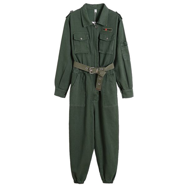 long-sleeved jumpsuits 2019 autumn and winter fashion double-pocket zipper pure-colored woman, Black;white
long-sleeved jumpsuits 2019 autumn and winter fashion double-pocket zipper pure-colored woman, Black;white