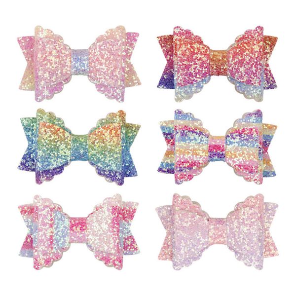 10pcs/lot 3 inch glitter hair bows hair clip barrette forked tail girls clips children hairpins rainbow gradient kids headdress, Slivery;white
10pcs/lot 3 inch glitter hair bows hair clip barrette forked tail girls clips children hairpins rainbow gradient kids headdress, Slivery;white