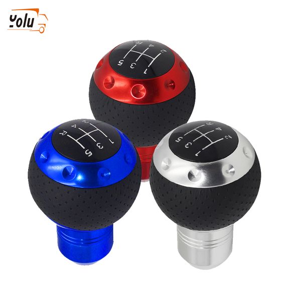 yolu universal car 5 speed manual gear stick shift knob shifter lever aluminum alloy leather blue black red
yolu universal car 5 speed manual gear stick shift knob shifter lever aluminum alloy leather blue black red