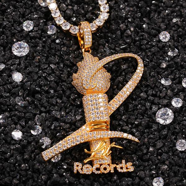 new guys hip hop gold bling cz cubic zirconia memorial trophy diamond mens iced out diamond torch rapper jewelry gift for men and women, Silver
new guys hip hop gold bling cz cubic zirconia memorial trophy diamond mens iced out diamond torch rapper jewelry gift for men and women, Silver