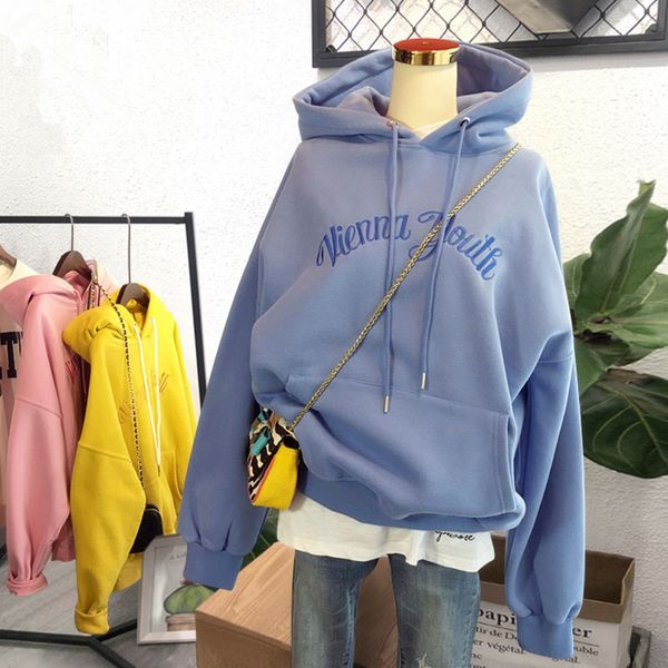 cute letters harajuku style embroidery women casual fashion hooded sweatshirt bf long-sleeved loose pullovers sweatshirt, Black
cute letters harajuku style embroidery women casual fashion hooded sweatshirt bf long-sleeved loose pullovers sweatshirt, Black