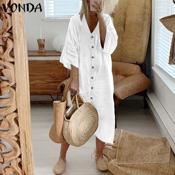 casual dresses vonda summer dress women sundress vintage 3/4 flare sleeve party 2021 female loose mid-calf vestido plus size s-5xl, Black;gray
casual dresses vonda summer dress women sundress vintage 3/4 flare sleeve party 2021 female loose mid-calf vestido plus size s-5xl, Black;gray