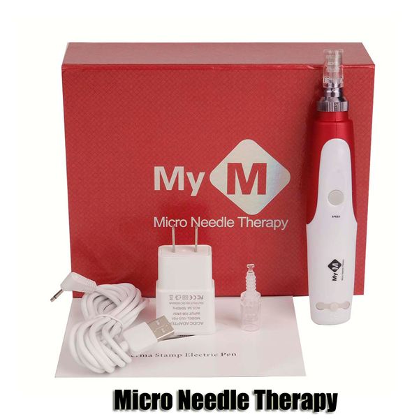 electric derma pen stamp auto micro needle therapy roller anti aging skin wand mym derma pen