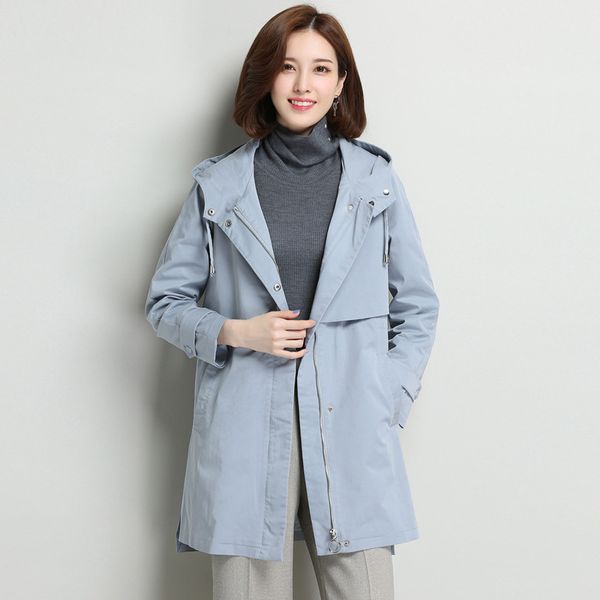 fashion trench coatss medium and long section 2019 spring and autumn new casual trench women blue loose hooded women, Tan;black
fashion trench coatss medium and long section 2019 spring and autumn new casual trench women blue loose hooded women, Tan;black