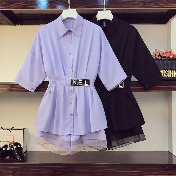 women two piece outfits 2020 chic fashion shirt+shorts vintage casual two piece set and pants plus size loose female clothes, White
women two piece outfits 2020 chic fashion shirt+shorts vintage casual two piece set and pants plus size loose female clothes, White