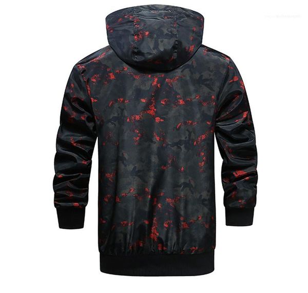 long sleeve men coats spring mens outwear with zipper fashion designer camouflage thick jackets hooded, Black;brown
long sleeve men coats spring mens outwear with zipper fashion designer camouflage thick jackets hooded, Black;brown