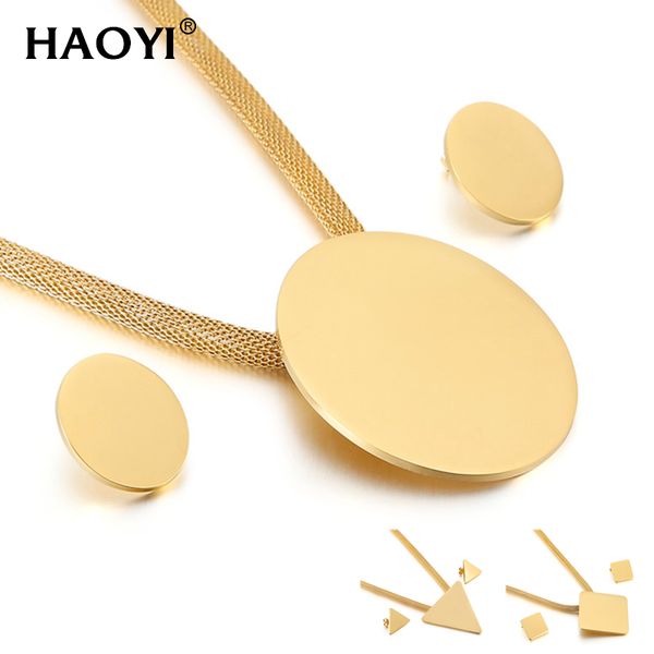 haoyi golden geometric ladies jewelry set for beautiful fashion women stainless steel earrings & necklace set, Silver
haoyi golden geometric ladies jewelry set for beautiful fashion women stainless steel earrings & necklace set, Silver