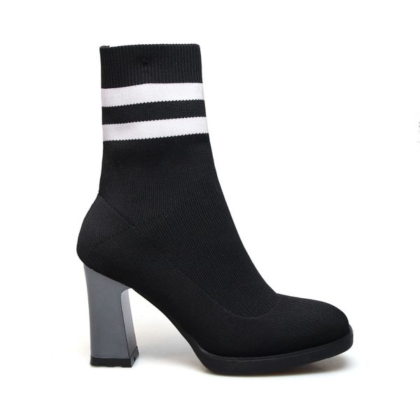 arden furtado 2018 spring autumn chunky heels 8cm girls striped cloth casual ankle boots shoes woman fashion socks boots women's, Black
arden furtado 2018 spring autumn chunky heels 8cm girls striped cloth casual ankle boots shoes woman fashion socks boots women's, Black