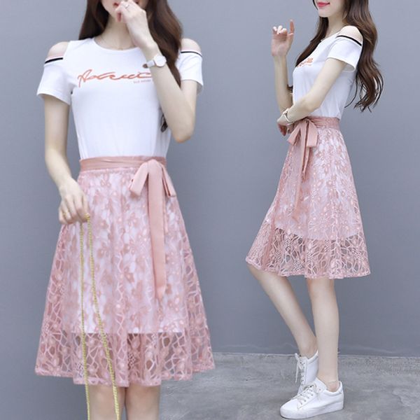 elegant off shoulder white long shirts lace pink skirts women letter transparent summer new high waist 2 piece set woman summer
elegant off shoulder white long shirts lace pink skirts women letter transparent summer new high waist 2 piece set woman summer