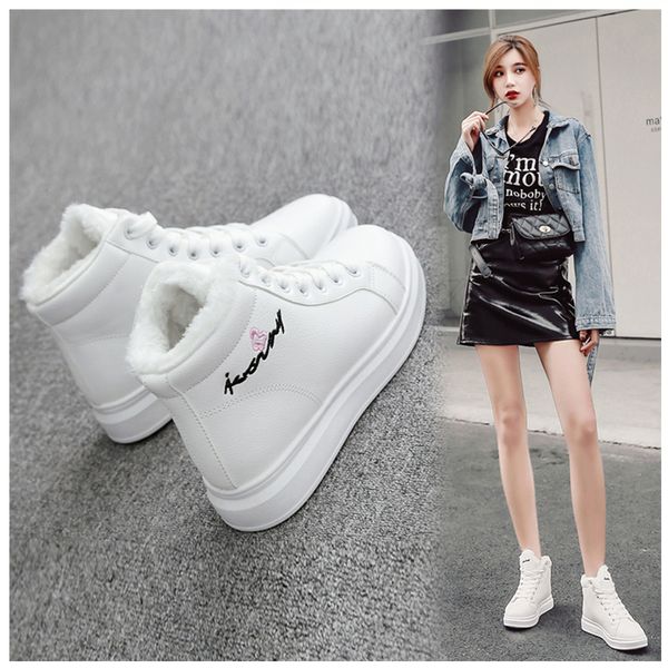 pu snow boots plush boots women 2019 new shoes women short tube student slip belt winter plus velvet warm cotton shoes, Black
pu snow boots plush boots women 2019 new shoes women short tube student slip belt winter plus velvet warm cotton shoes, Black