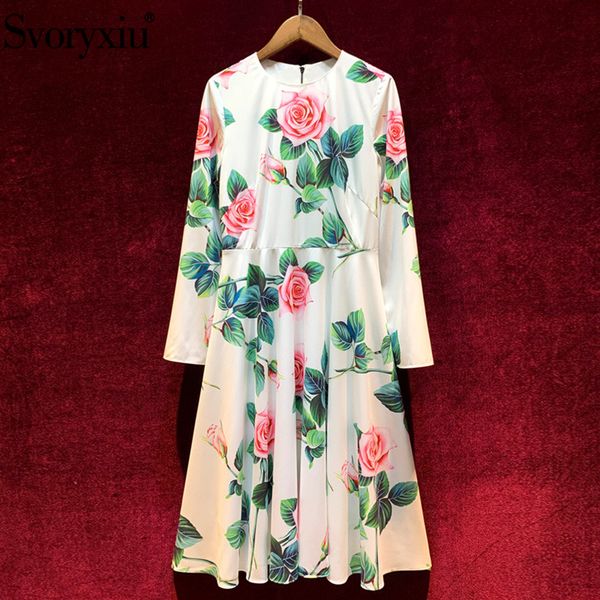 svoryxiu 2020 spring summer runway custom rose flower print dress women's long sleeve o-neck elegant party midi dresses vestdios, Black;gray
svoryxiu 2020 spring summer runway custom rose flower print dress women's long sleeve o-neck elegant party midi dresses vestdios, Black;gray