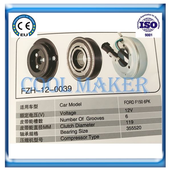 car ac compressor clutch assembly for ford f-150 f150 158664 141303nc 7513205 ycc371 co 29260c
car ac compressor clutch assembly for ford f-150 f150 158664 141303nc 7513205 ycc371 co 29260c