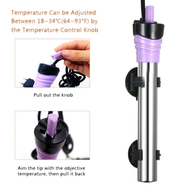 stainless mini aquarium heating rod submersible aquarium heater thermostat fish tank accessories 220-240v(eu plug
stainless mini aquarium heating rod submersible aquarium heater thermostat fish tank accessories 220-240v(eu plug