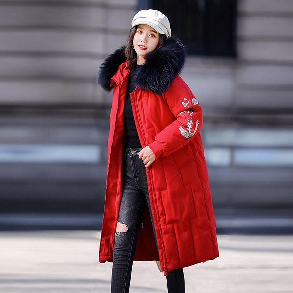 floral embroidery parkas 2019 plus size 5xl winter big fur collar jacket coats warm fashion parkas zipper for woman, Black
floral embroidery parkas 2019 plus size 5xl winter big fur collar jacket coats warm fashion parkas zipper for woman, Black