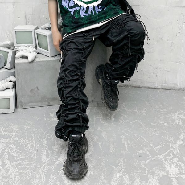 ewq / men's and women's wear high-quality functional drawstring sweatpants 2020 spring streetwear new casual loose pants 9y1317, Black
ewq / men's and women's wear high-quality functional drawstring sweatpants 2020 spring streetwear new casual loose pants 9y1317, Black