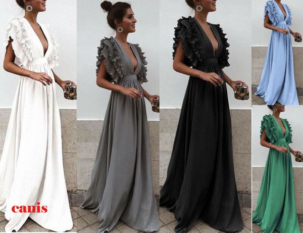 us stock women elegant long maxi dress evening party wedding long cocktail gown, Black;gray
us stock women elegant long maxi dress evening party wedding long cocktail gown, Black;gray