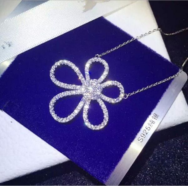 sell 925 sterling silver flower necklaces pendants sona diamond for women birthday gift cocktail brand jewelry
sell 925 sterling silver flower necklaces pendants sona diamond for women birthday gift cocktail brand jewelry