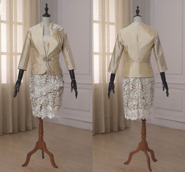 2020 champagne flowers lace formal evening dresses women mother of the bride 2 piece applique hand made flower party cocktail dress short, Black;red
2020 champagne flowers lace formal evening dresses women mother of the bride 2 piece applique hand made flower party cocktail dress short, Black;red