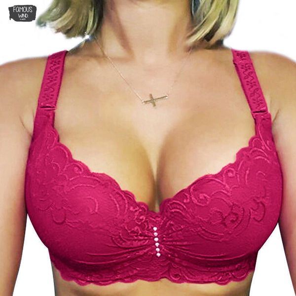 size big c d dd e cup women bralette lace underwear lingerie plunge push up bra underwire underwear women bh, Red;black
size big c d dd e cup women bralette lace underwear lingerie plunge push up bra underwire underwear women bh, Red;black