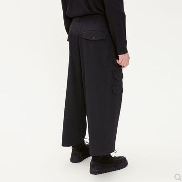 27-44 2020 new men clothing fashion more than a pocket culottes pants leisure loose trousers hairstylist plus size costumes, Black 
27-44 2020 new men clothing fashion more than a pocket culottes pants leisure loose trousers hairstylist plus size costumes, Black