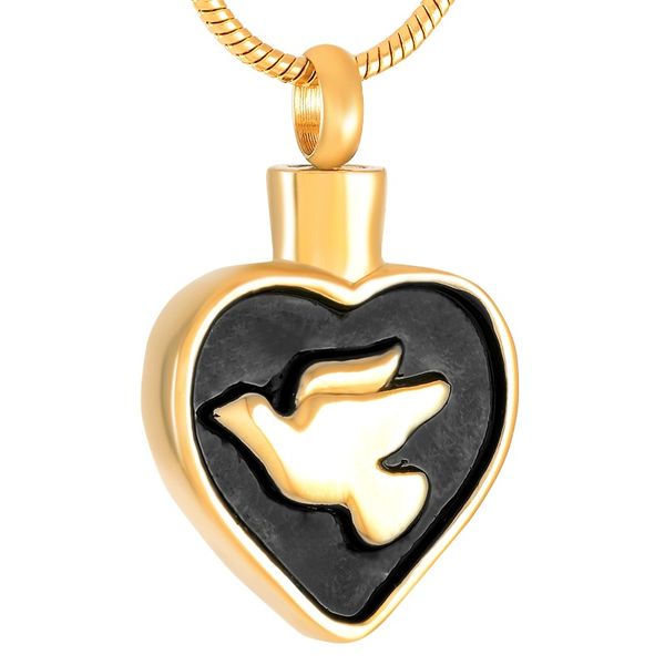 ijd9330 stainless steel for ashes urn gold heart shape necklace peace dove souvenir pendant for pets jewelry, Silver
ijd9330 stainless steel for ashes urn gold heart shape necklace peace dove souvenir pendant for pets jewelry, Silver