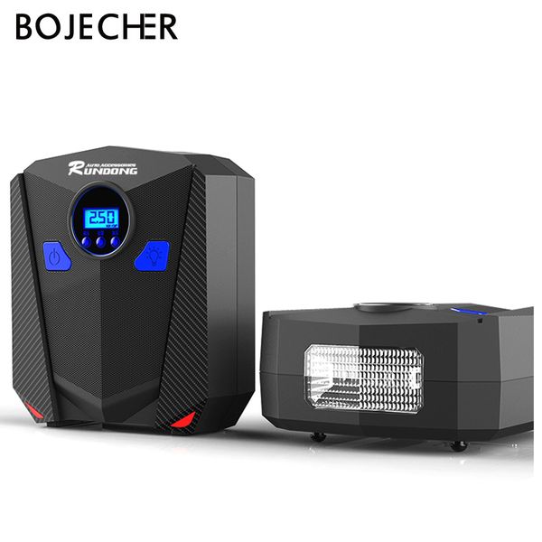 

bojecher dc 12v car air compressor pump 150 psi car digital tire inflator auto portable aire pump for motorcycle led light