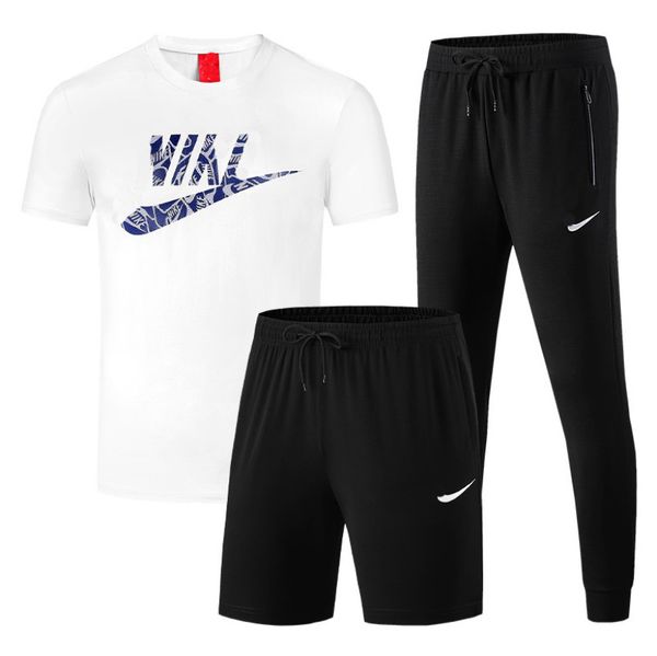 designer men's sportswear summer trend sports three-piece suit with printed pattern men's fashion casual clothing size l-5xl-2, Gray 
designer men's sportswear summer trend sports three-piece suit with printed pattern men's fashion casual clothing size l-5xl-2, Gray