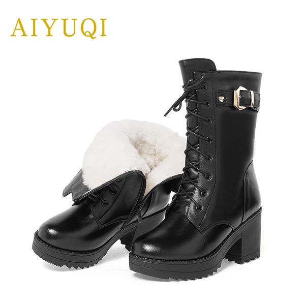 aiyuqi 2020 new high-heeled fashion military boots women platform winter shoes women boots 1 pair genuine leather boots women, Black
aiyuqi 2020 new high-heeled fashion military boots women platform winter shoes women boots 1 pair genuine leather boots women, Black