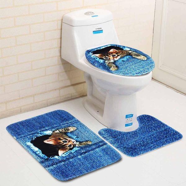 3pcs toilet cover mat polyester toilet seat covers set animal pattern non slip wc rug cover bath mat pad bathroom set home decor
3pcs toilet cover mat polyester toilet seat covers set animal pattern non slip wc rug cover bath mat pad bathroom set home decor