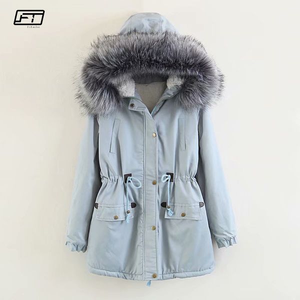 fitaylor winter plus size loose cotton padded jacket long coat women thick warm fur collar hooded parka mujer quilted coats, Black
fitaylor winter plus size loose cotton padded jacket long coat women thick warm fur collar hooded parka mujer quilted coats, Black