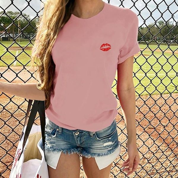 2020 summer women red lips printed t-shirt casual short sleeve cottom tee shirts ladies o neck simple harajuku t-shirt, White
2020 summer women red lips printed t-shirt casual short sleeve cottom tee shirts ladies o neck simple harajuku t-shirt, White