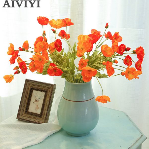 beautiful artificial poppy sunset red silk flower 4 heads fake poppy wedding flowers garland hair home diy decoration bouquet
beautiful artificial poppy sunset red silk flower 4 heads fake poppy wedding flowers garland hair home diy decoration bouquet