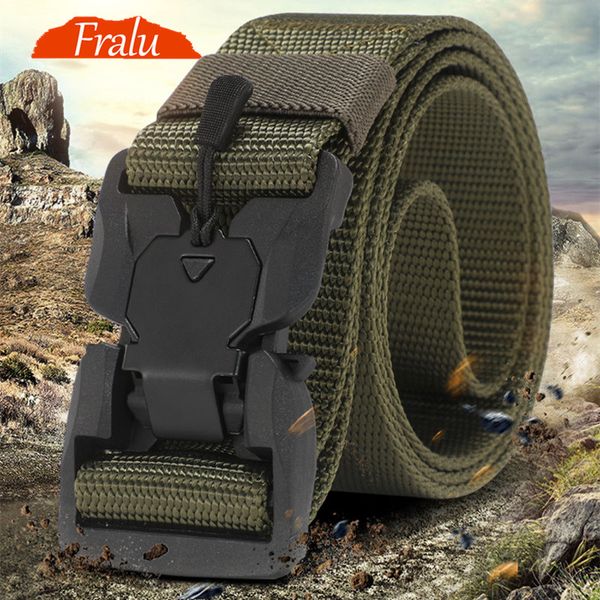 fralu new equipment combat tactical belt for men us army training nylon magnetic buckle waist belt outdoor hunting, Black;brown
fralu new equipment combat tactical belt for men us army training nylon magnetic buckle waist belt outdoor hunting, Black;brown