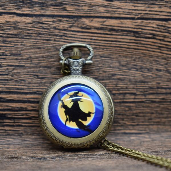 pocket watches necklace classic halloween witch quartz pocket watch vintage bronze men women necklace jewelry gifts, Slivery;golden
pocket watches necklace classic halloween witch quartz pocket watch vintage bronze men women necklace jewelry gifts, Slivery;golden