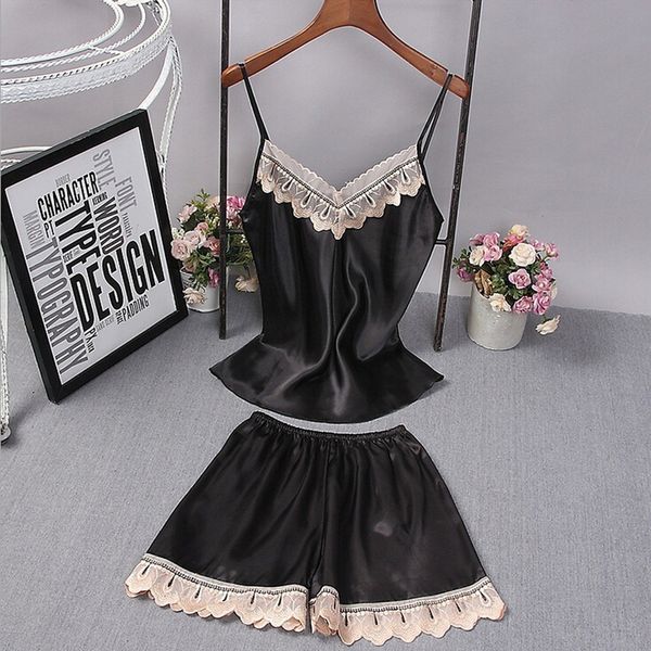 pigiama donna homewear satin lace sleepwear womens nightdress sling lingerie underwear pizama damska bawelna pajamas, Blue;gray
pigiama donna homewear satin lace sleepwear womens nightdress sling lingerie underwear pizama damska bawelna pajamas, Blue;gray