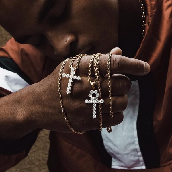 dant necklace gold plated hip hop blacmens bling iced out egyptian ankh key penk crystal cuban link chain men jewelry accessories 5.5mm 24in, Silver
dant necklace gold plated hip hop blacmens bling iced out egyptian ankh key penk crystal cuban link chain men jewelry accessories 5.5mm 24in, Silver