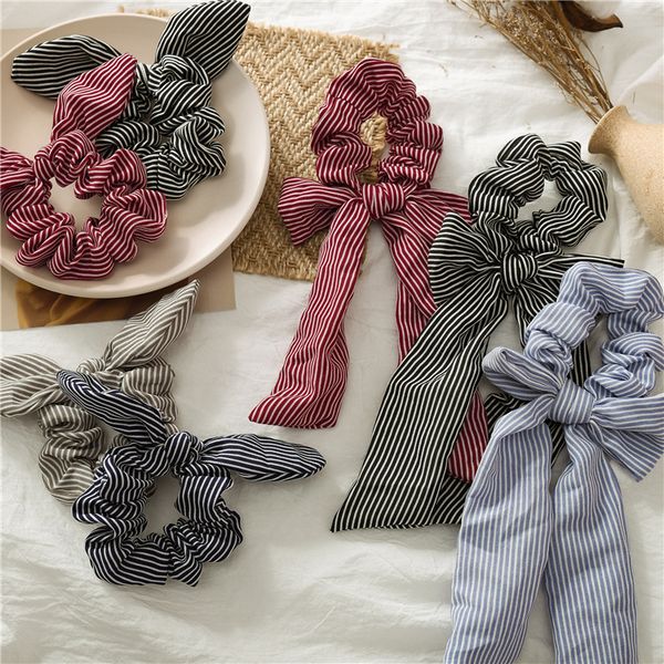 new striped bowknot scarf hair scrunchies ties women ears elastic hair bands ponytail holder girls accessories
new striped bowknot scarf hair scrunchies ties women ears elastic hair bands ponytail holder girls accessories