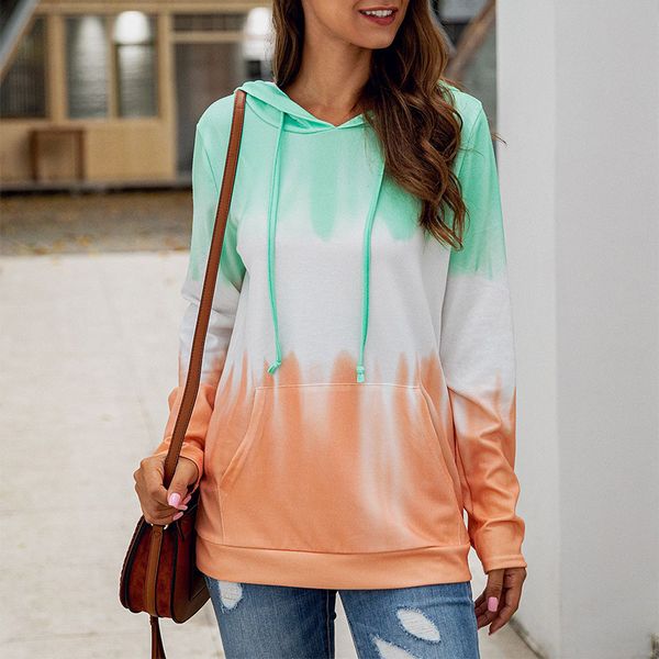 women's gradient print pocket hooded sweatshirts 2020 autumn drawstring long sleeves hooded thin pullovers casual female hoodies, Black
women's gradient print pocket hooded sweatshirts 2020 autumn drawstring long sleeves hooded thin pullovers casual female hoodies, Black