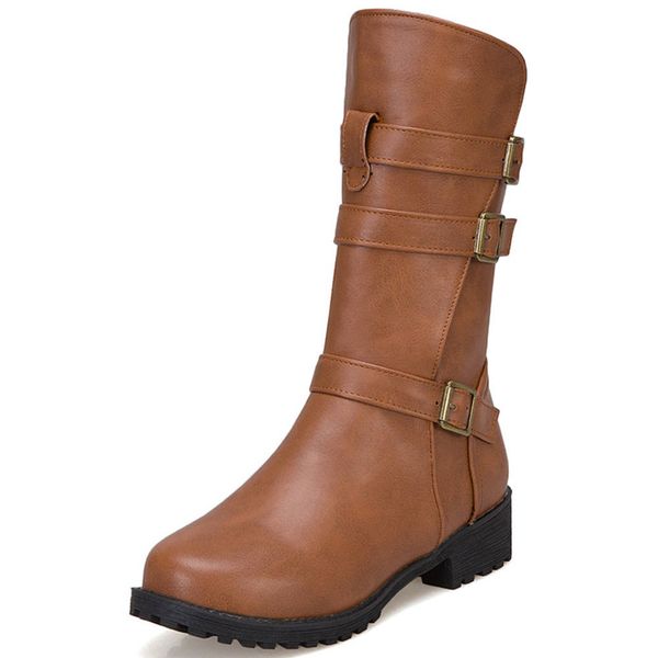 new fashion big size 34-43 belt buckle chunky heels shoes woman casual party autumn winter mid calf boots female, Black
new fashion big size 34-43 belt buckle chunky heels shoes woman casual party autumn winter mid calf boots female, Black