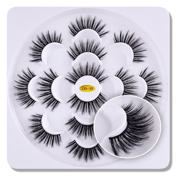 7 pairs mixed natural false eyelashes fake lashes long makeup 3d mink lashes eyelash extension mink eyelashes for beauty makeup