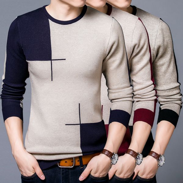 casual korean autumn casual men's sweater o-neck wool slim fit knittwear mens sweaters, White;black
casual korean autumn casual men's sweater o-neck wool slim fit knittwear mens sweaters, White;black