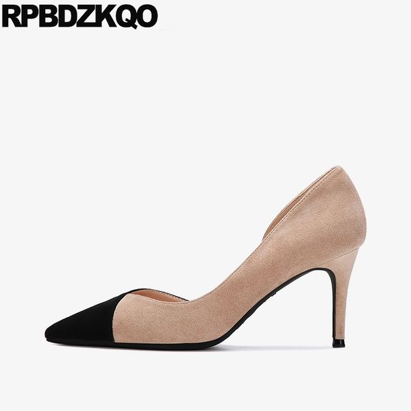 casual scarpin ladies pointed toe 2019 shoes suede pumps thin high heels size 4 34 8cm stiletto fashion nude slip on, Black
casual scarpin ladies pointed toe 2019 shoes suede pumps thin high heels size 4 34 8cm stiletto fashion nude slip on, Black