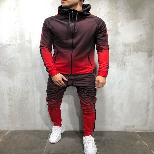 повседневная мужская tracksuit с длинным рукавом с капюшоном gradient беговая tops bottom sporty пот 2pcs костюм брюки пальто hoodie pant, Gray
повседневная мужская tracksuit с длинным рукавом с капюшоном gradient беговая tops bottom sporty пот 2pcs костюм брюки пальто hoodie pant, Gray