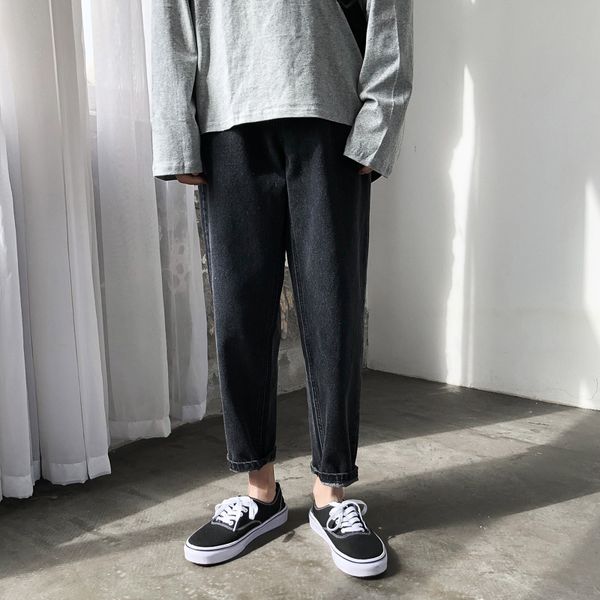 men's oversize wide leg pants 2019 men's pants men straight casual ankle length autumn male harem, Black
men's oversize wide leg pants 2019 men's pants men straight casual ankle length autumn male harem, Black