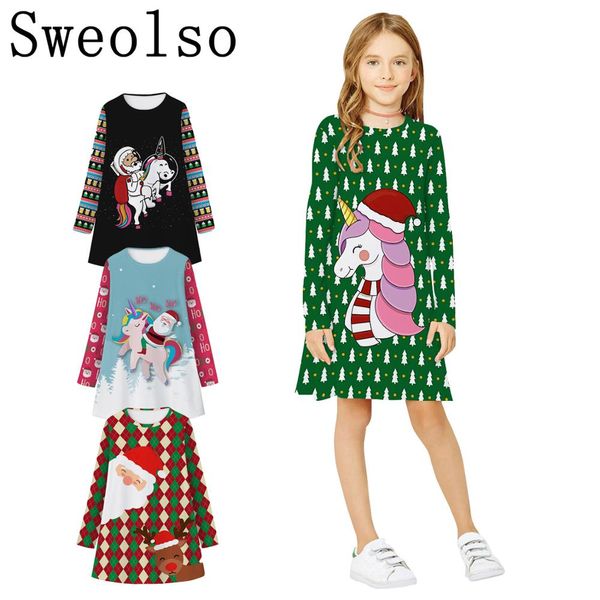 sweolso new xmas winter autumn girls dresses santa print christmas dress long sleeve o-neck knee-length chidren clothes 4-8 y, Black;gray
sweolso new xmas winter autumn girls dresses santa print christmas dress long sleeve o-neck knee-length chidren clothes 4-8 y, Black;gray