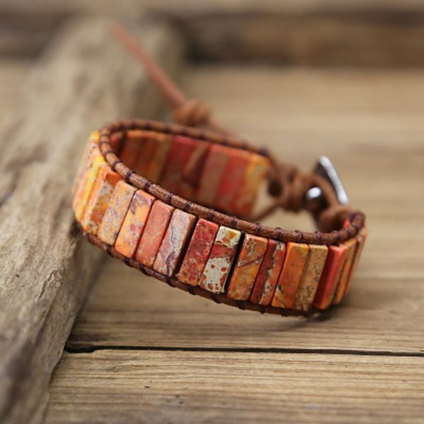 bohemian bracelets tube natural stonse single leather wrap bracelet beaded couples bracelet riend gifts dropship, Black
bohemian bracelets tube natural stonse single leather wrap bracelet beaded couples bracelet riend gifts dropship, Black