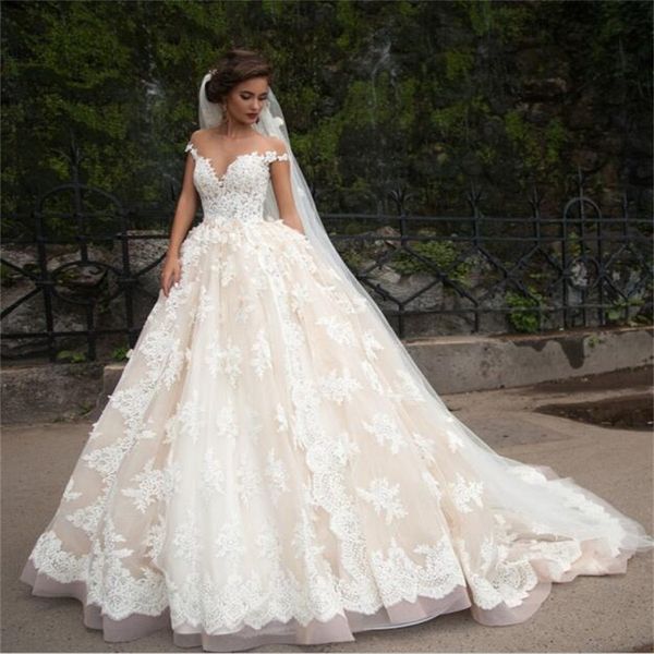 glamourous off the shoulder wedding dresses appliques lace tulle ball gowns bridal dresses long train zipper up, White
glamourous off the shoulder wedding dresses appliques lace tulle ball gowns bridal dresses long train zipper up, White