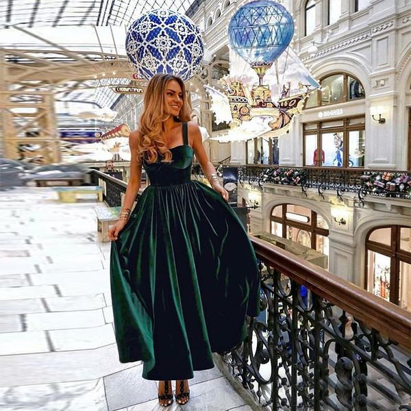 tea length dark green prom dresses spaghetti straps vestido de festa simple formal party gowns special occasion prom gowns 2020, Black
tea length dark green prom dresses spaghetti straps vestido de festa simple formal party gowns special occasion prom gowns 2020, Black